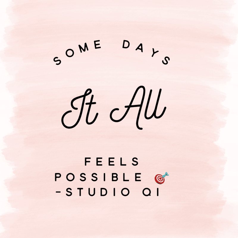 Some days it all feels possible Some days it all feels possible